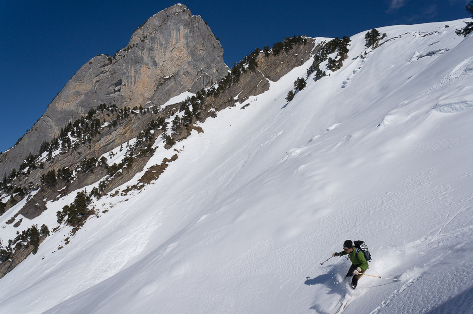 Devant l'Aiguille de Manigod : ski 5*