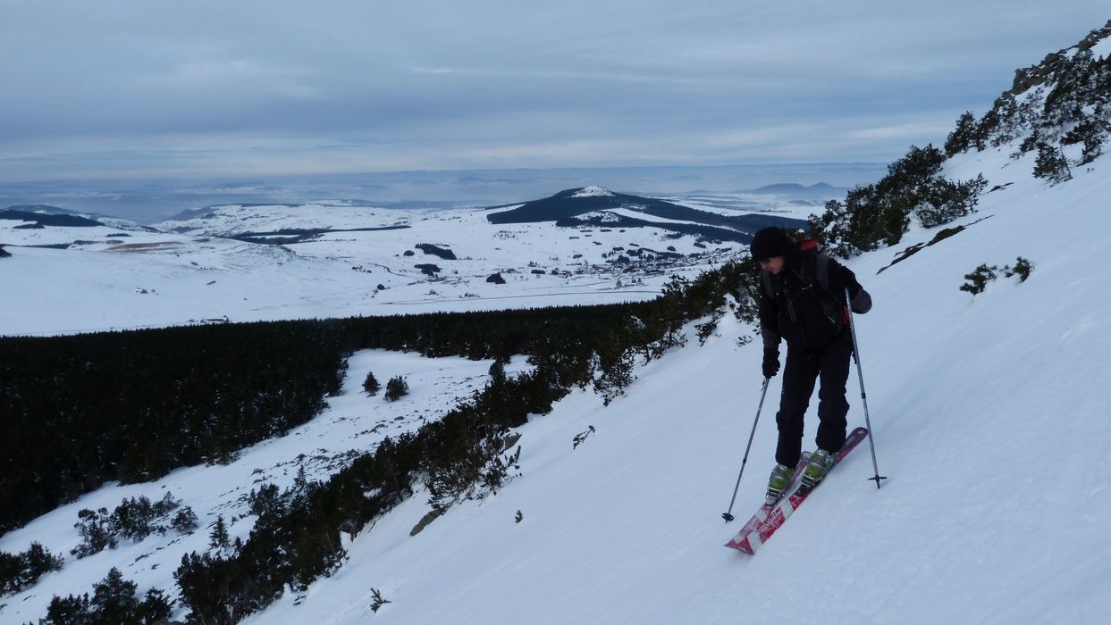 Couloir sud : L'enneigement est correct