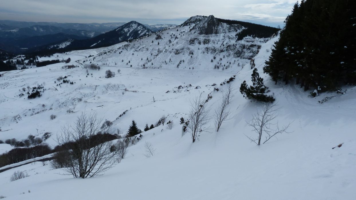 Haut du Cirque : Sur des pentes encore non tracées