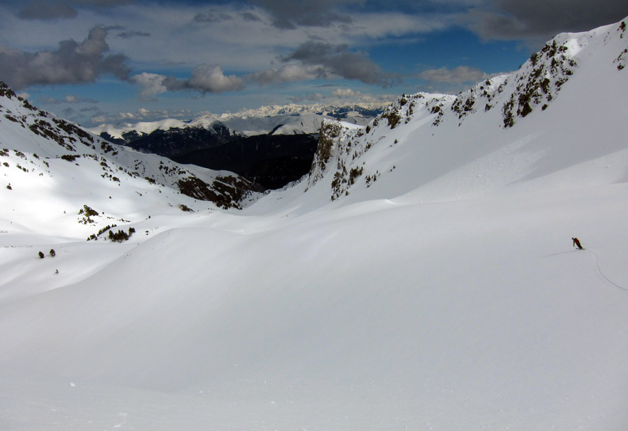 Col de Bastan versant E : on ne manque pas d'espace pour skier !