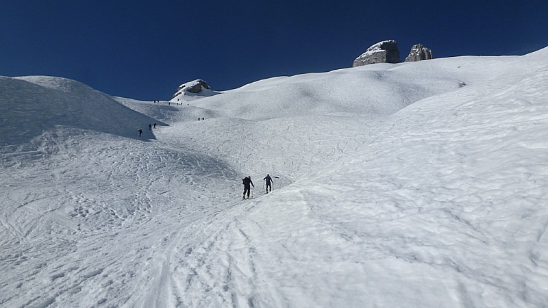 la montée au Bouton : on n'est pas tout seul!