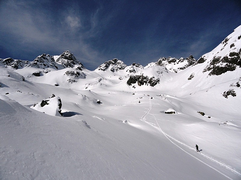 Ferrouillet pointe centrale S : En direction de la Brêche de Roche Fendue