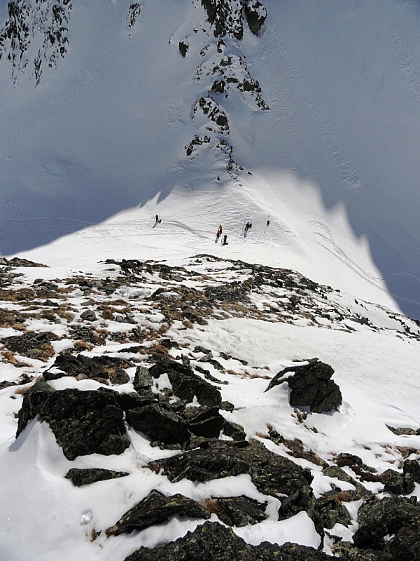 Ferrouillet pointe centrale S : Vue plongeante sur la Brêche