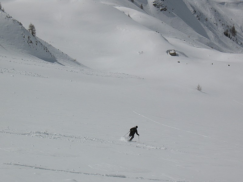 marc dans la descente : sous le col...que du bon!