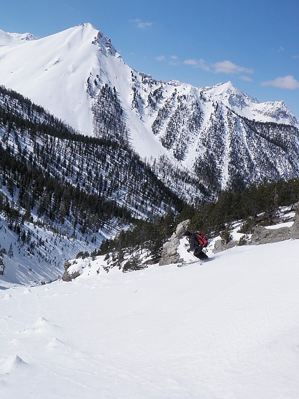 descente sur le bois des oules : Avant de traverser le petit torrent