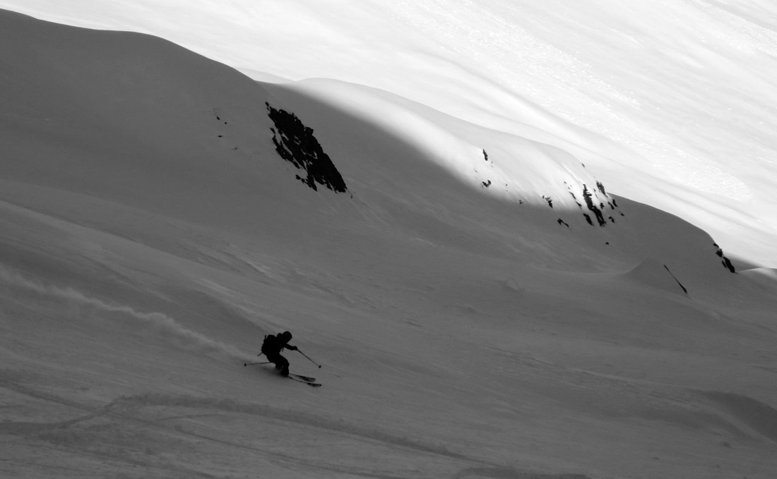 Col de la Pierre : Bon ski en neige froide