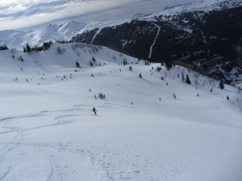 montagne de l'arpette : Encore du très bons ski sur la montagne de l'arpette.
