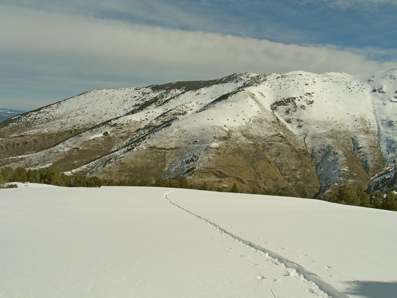cami de Nuria : sous la neige .