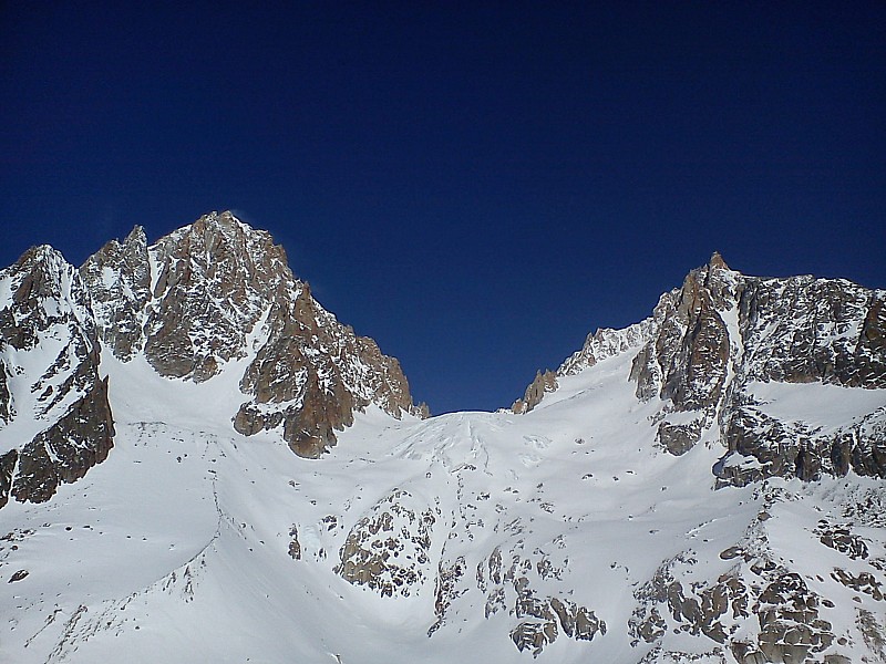 Col du Chardonnet : vue depuis le glacier