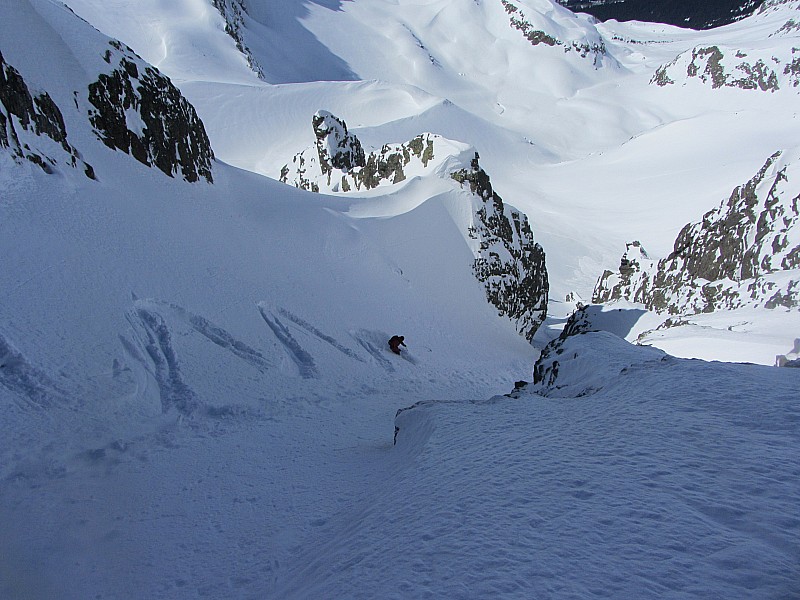 Pic de la Grande Valloire : Partie basse toujours en super neige.
