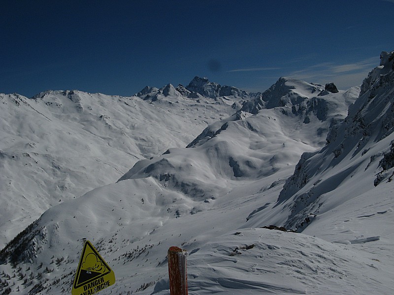 Vue vers le col Agnel : Vue vers le col Agnel depuis le col du téléski du Grand Serre