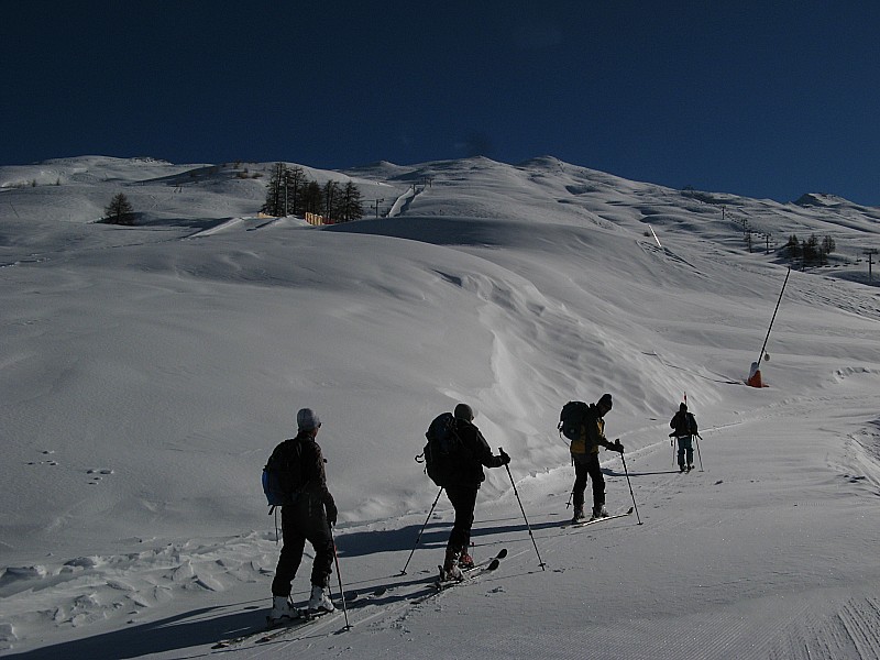 Piste du Grand Serre : Montée sur la piste du Grand Serre
