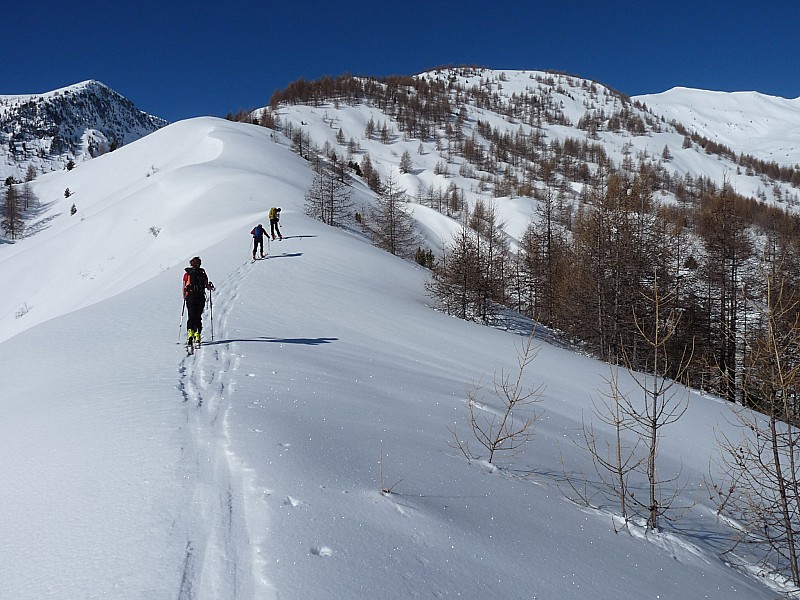 Belle montée : en crête.