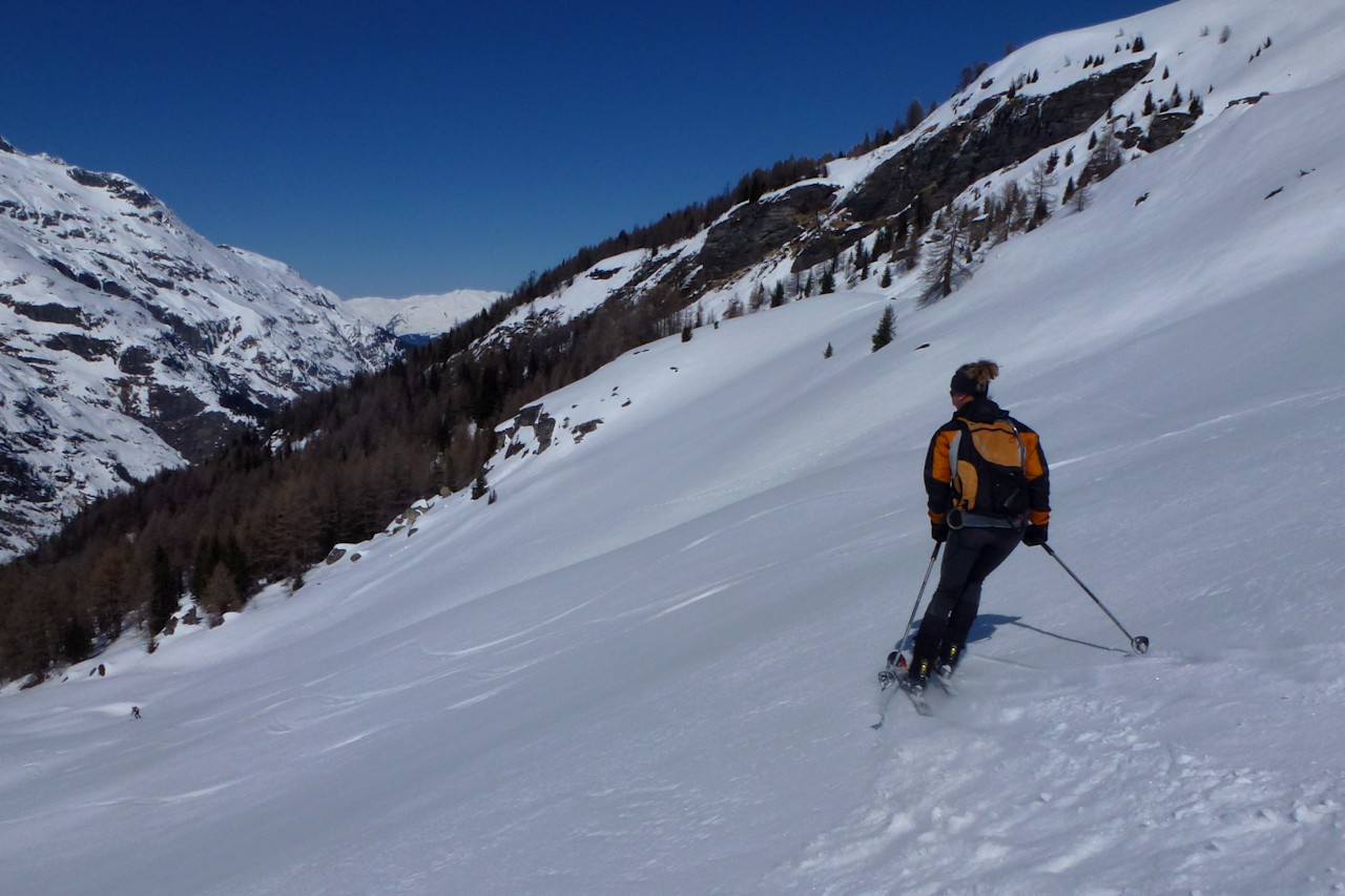 Du ski plaisir : La neige s'adoucit au fur et à mesure de la descente.
