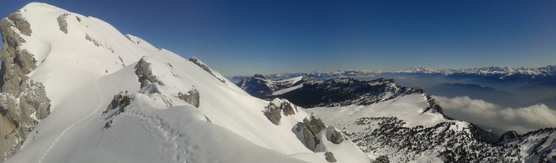 Lances de Malissard : depuis le haut du couloir.
