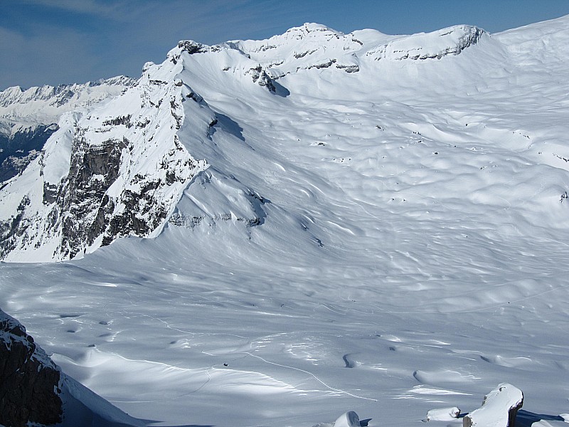 Vue des Chateaux de Cran : depuis le sommet.