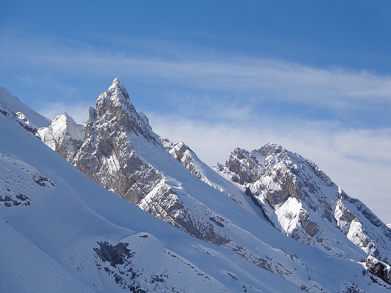 Aiguilles noires : Très belle vue des Aiguilles Noires (et du Mont Fleuri?), du Mont Charvet