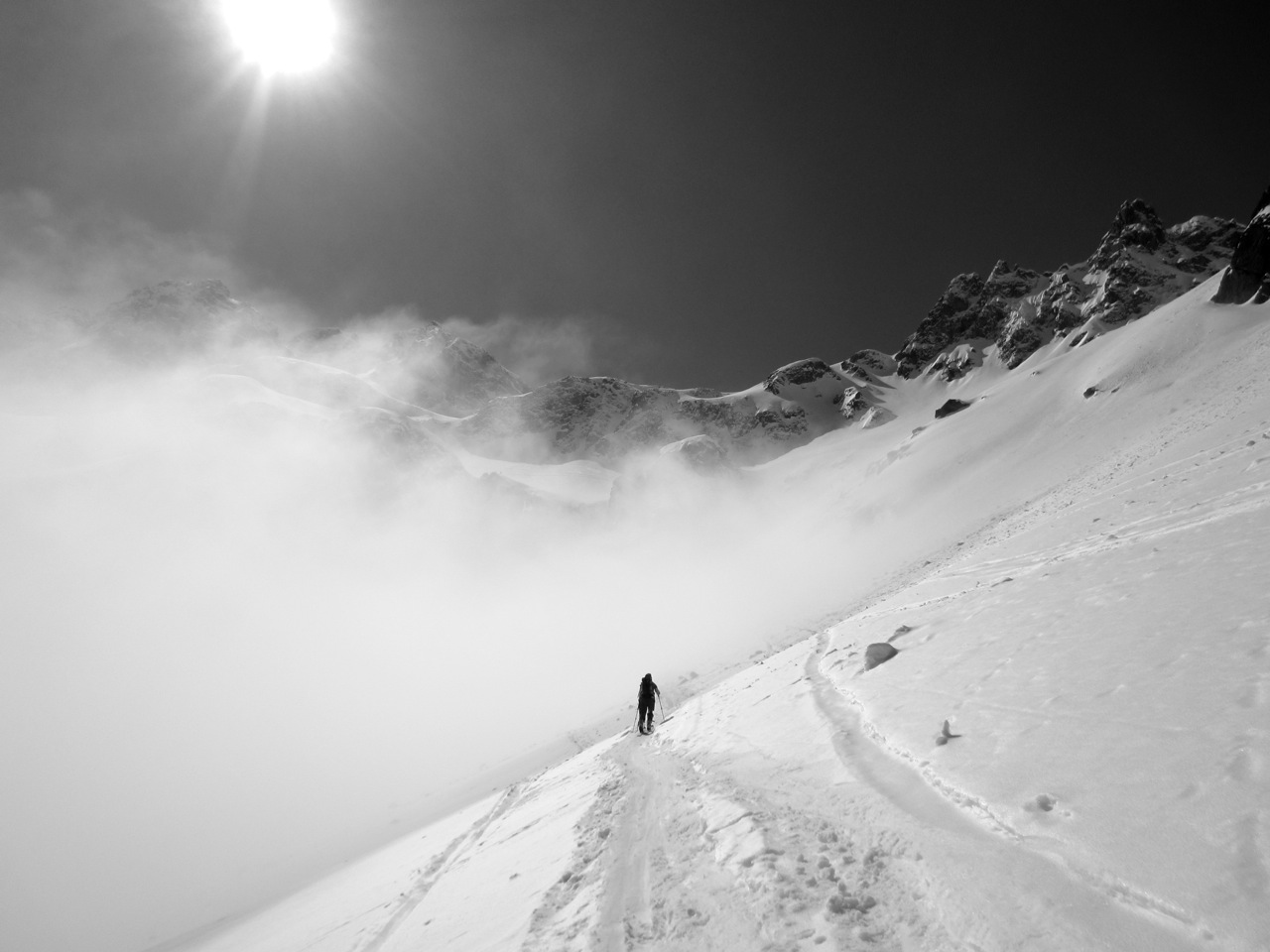 Progression : On monte avec des résidus de brume