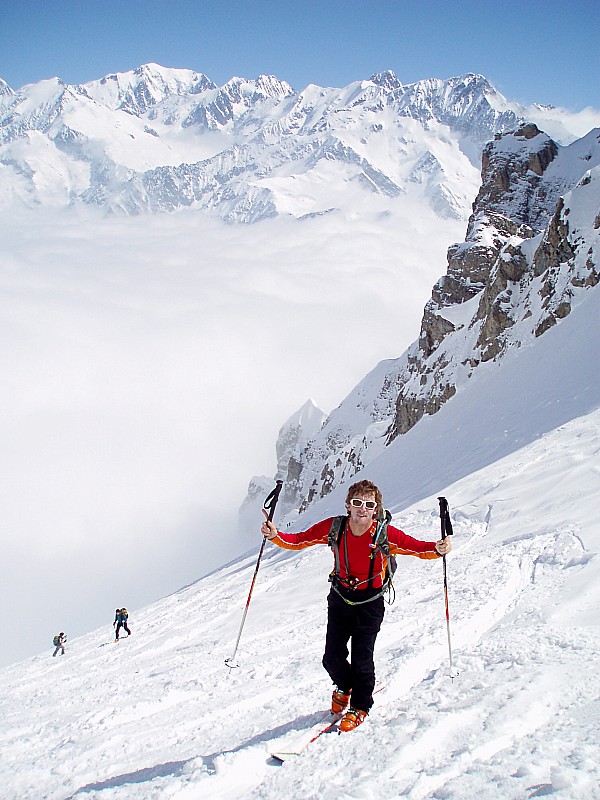 Col de la Cicle : Enfin on peut voir le Mont Blanc Blanc Blanc Blanc