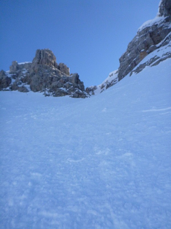 Couloir W : D'en bas