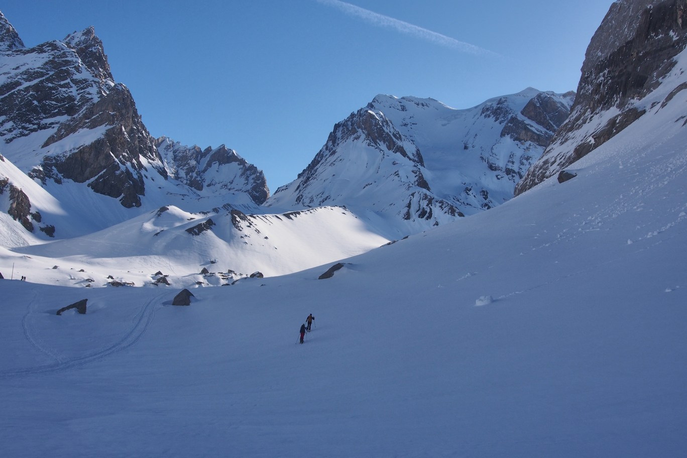 Sous l'aiguille de la Vanoise : Avec la Grande Casse plein cadre.