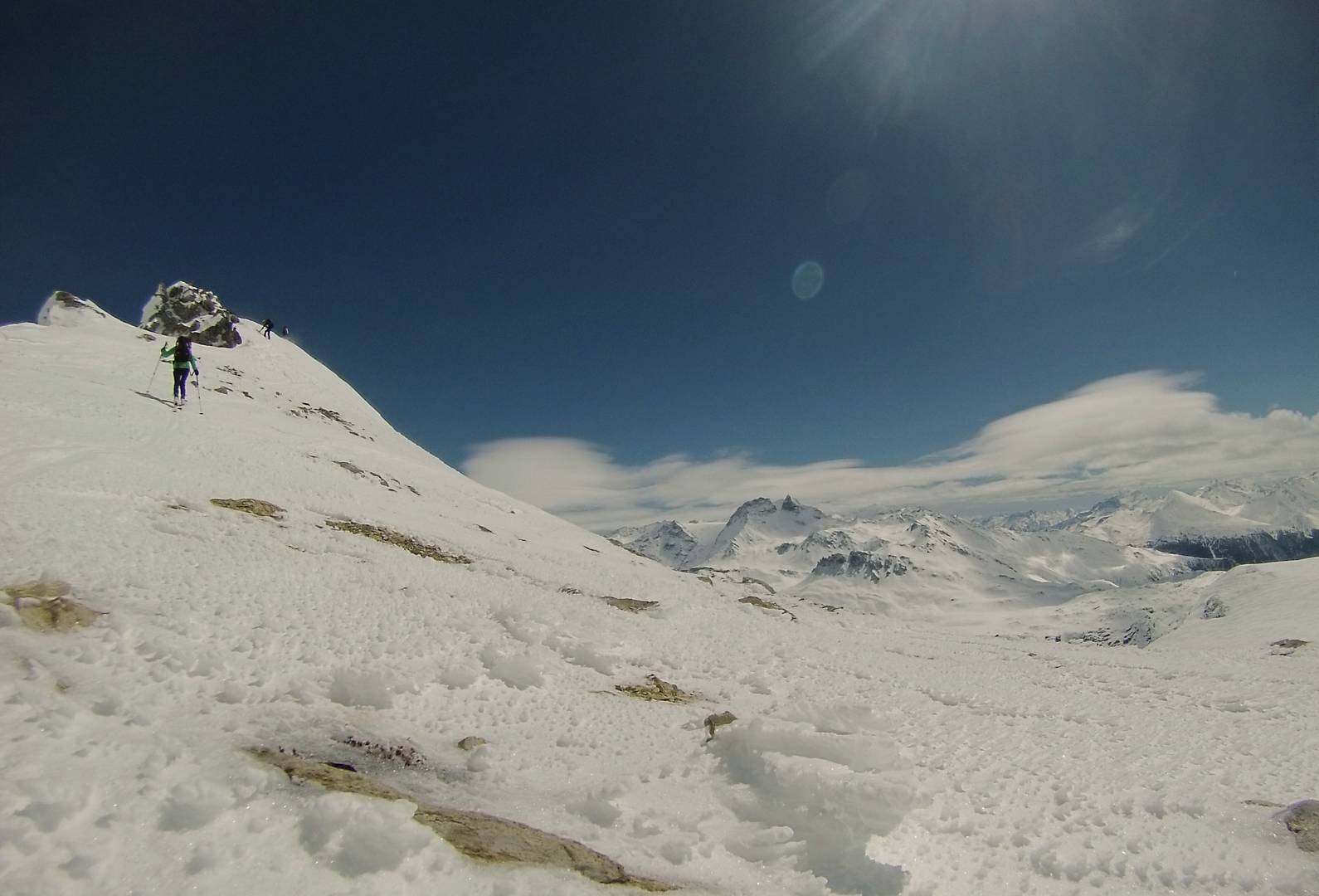 Arêre Sommitale : A l'approche du sommet au départ de l'arête