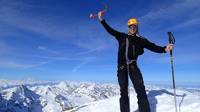 JungFrau : Victoire sur fond de Mont-Blanc