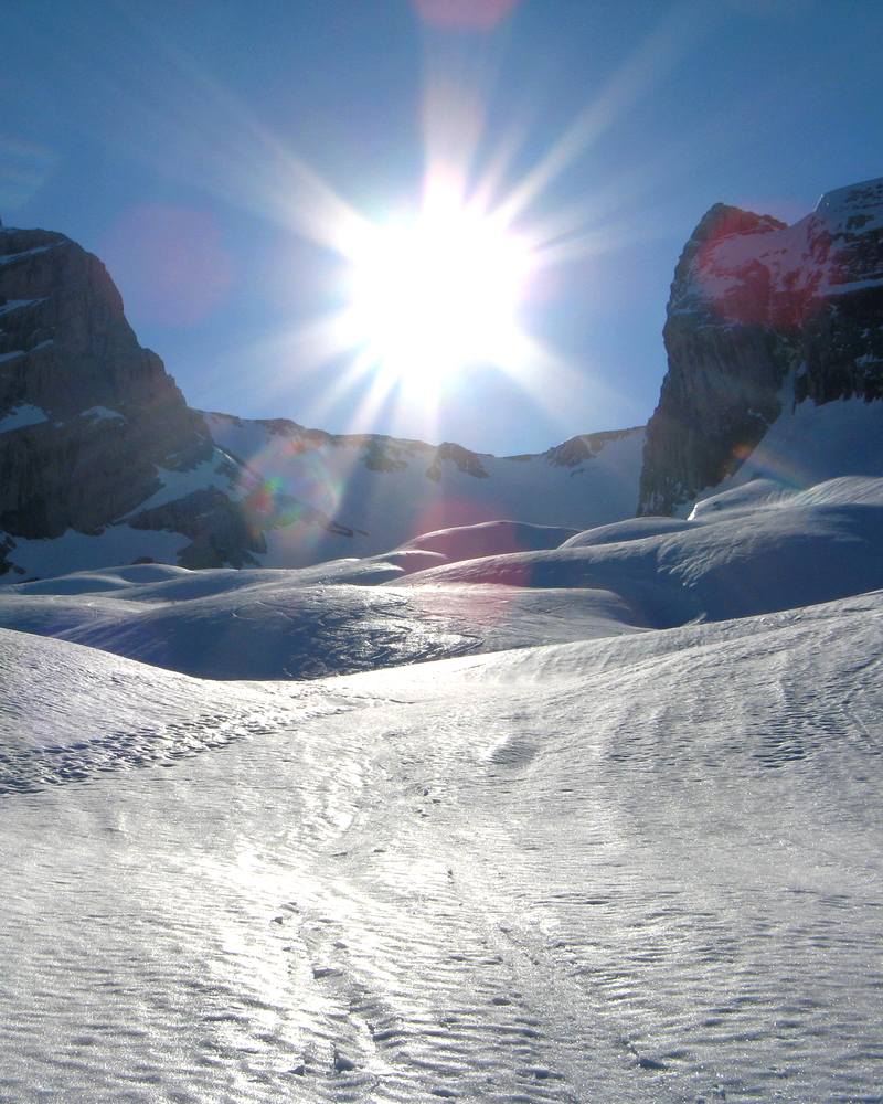 Pointe des Verts : Col des Verts en vue