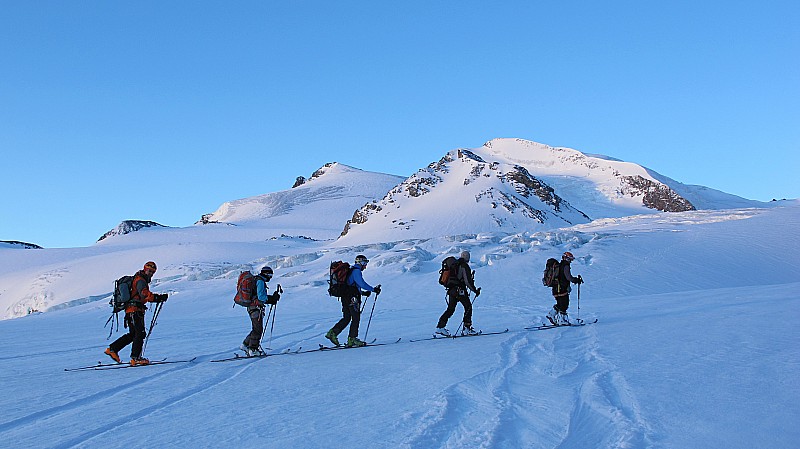 Au petit jour sur l'Allingletscher
