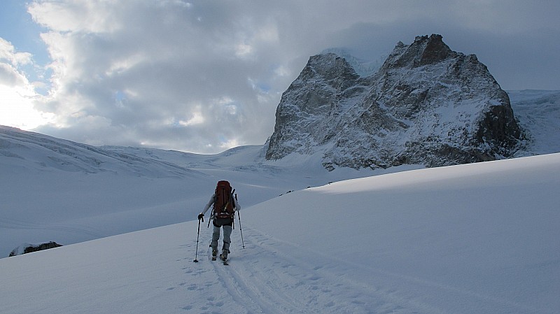 Sur le Gornergletscher, seul au monde.