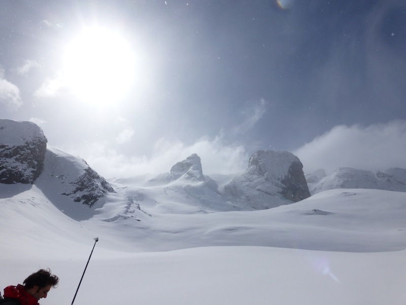 rechasse 21/4/13 : bas du glacier de l'arcelin
