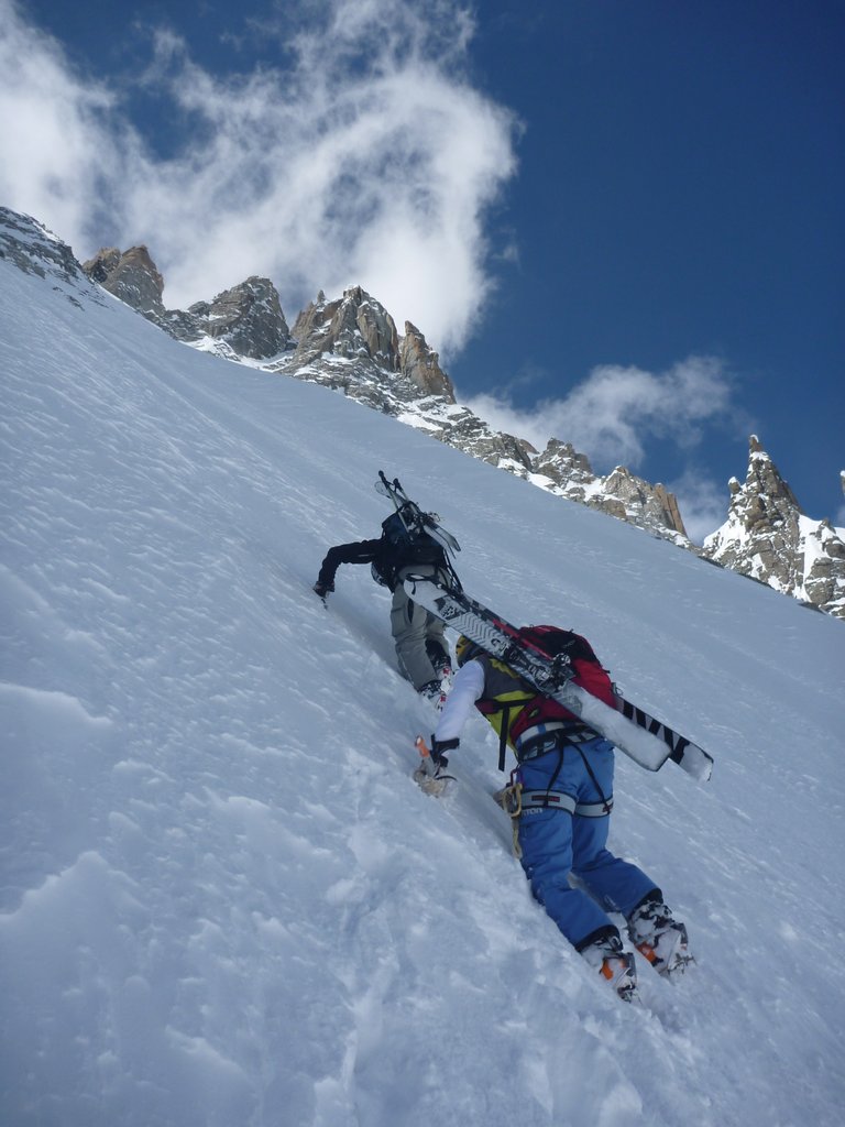 Col de la Verte : Petite pause, on va laisser les amis travailler un peu hein!