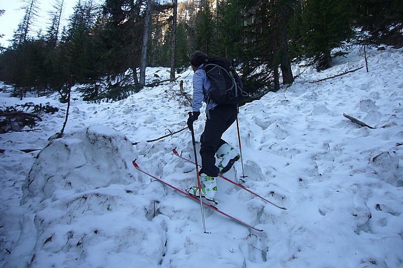 La première avalanche à traverser, il y en aura d'autres.