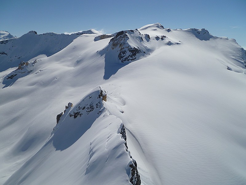 Galise : Les 2 seuls skieurs aperçus aujourd'hui.