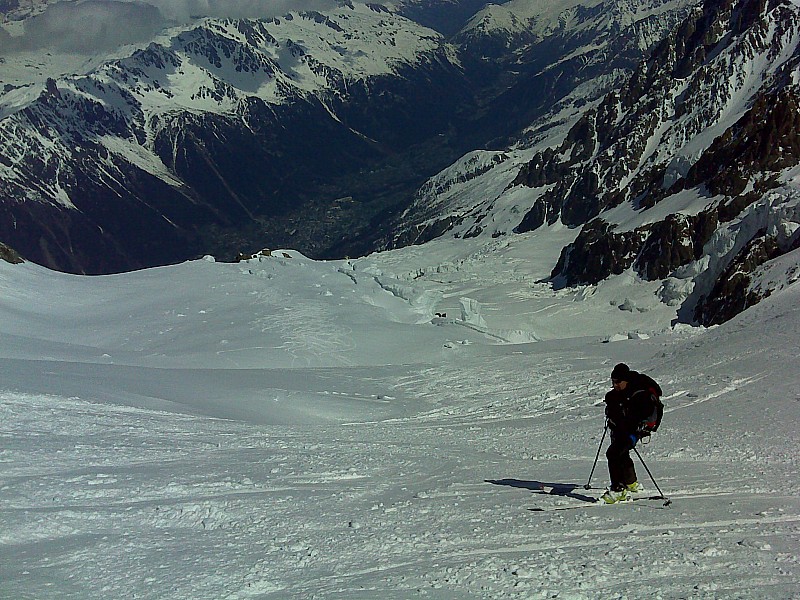 Descente grand plateau : bonne neige sur quasiment toute la descente