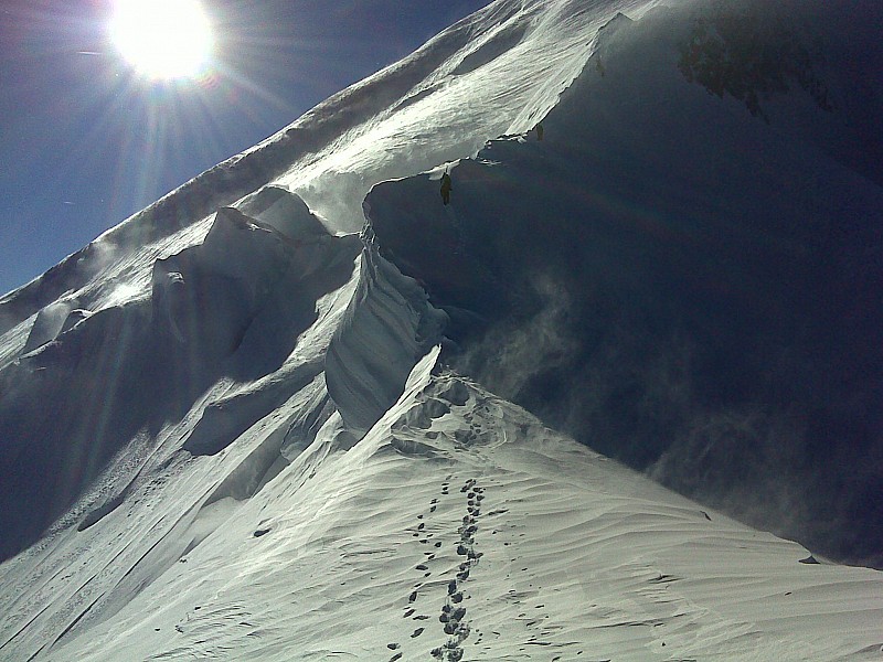 l'arete des bosses : Sur l’arête des bosses ..bien ventée..!