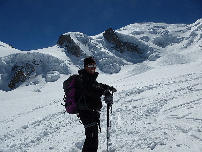 face Nord : Michel pose devant la face Nord