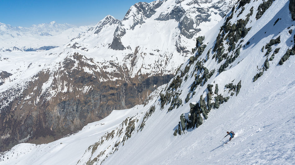 Belles pentes du bas : Mont-Blanc , Pourri,  trop beau quoi