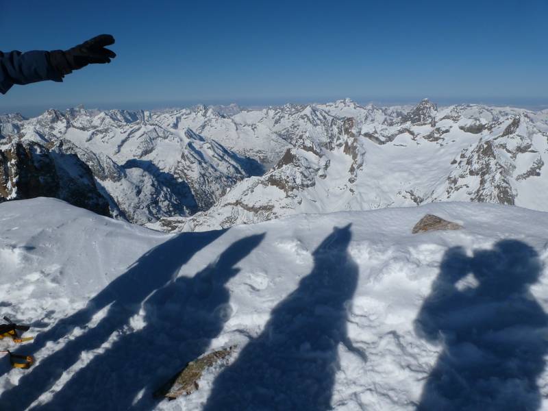 Tour de la Meije : Le çacéquoi nature du sommet avec des anglais