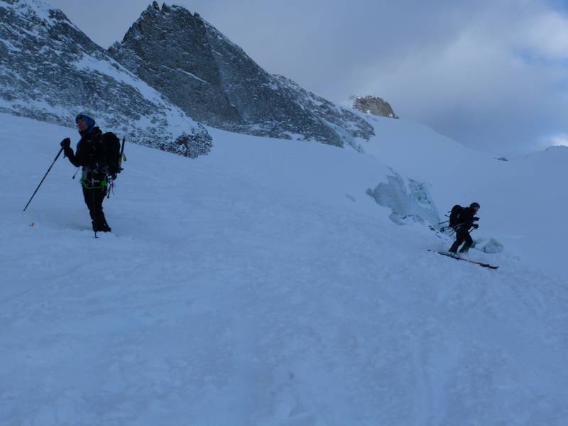 Tour de la Meije : Descente sur le glacier de la Meije