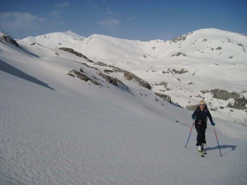Sur le plat du Vallonet, au fond Tête Dure