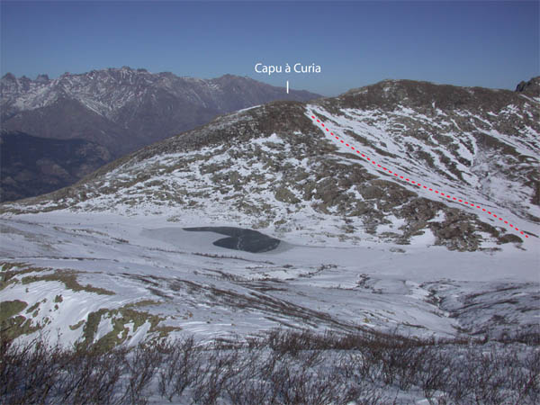 Capu à Curia : En dessert, la pente S du Capu à Curia était en transfo délicieuse