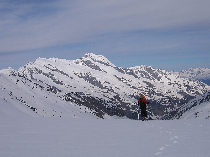Vue sur massif du Pourri : On est sur le glacier (du moins ce qu'il en reste!!!)