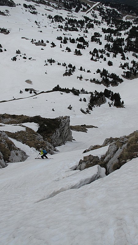 couloir : Le ressaut du bas, plus raide