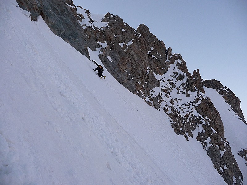 Jour 4 : Desescalade pour rejoindre le glacier du Petit Mont-Blanc.
