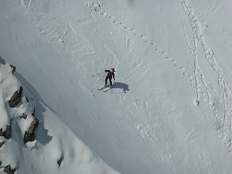 Couloir du Combeynot : Cadeau au skieur qui l'a descendu