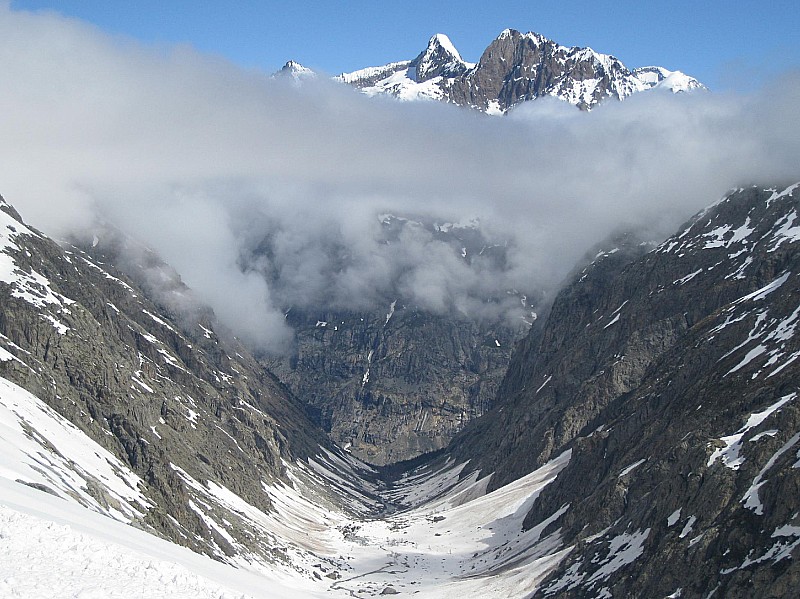 Vallon des Etages : Vue plein Nord, le Plaret et le Rouget ...