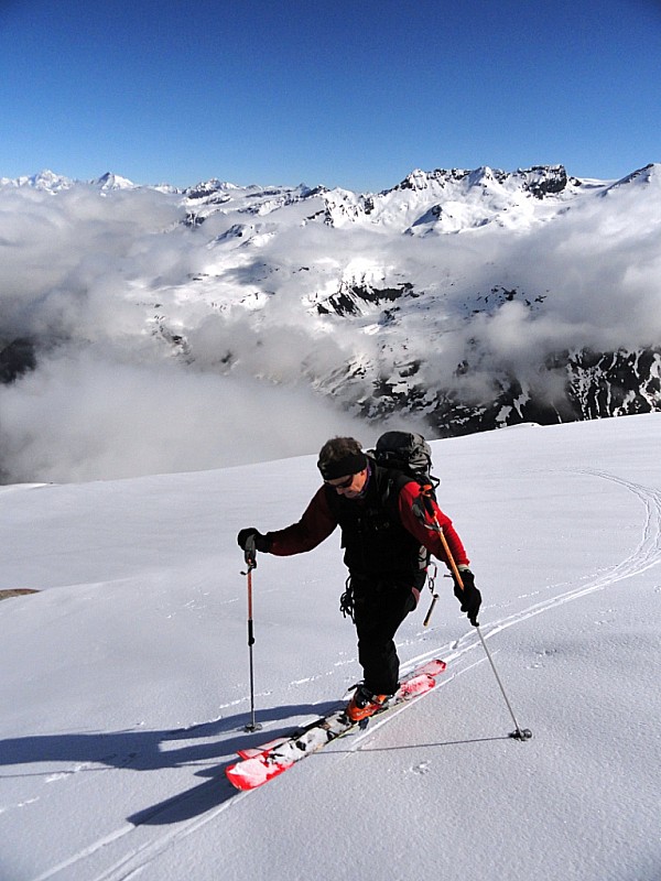 Pointe de Charbonnel : Courage Jean-Claude, il reste même pas 1000 m de déniv...