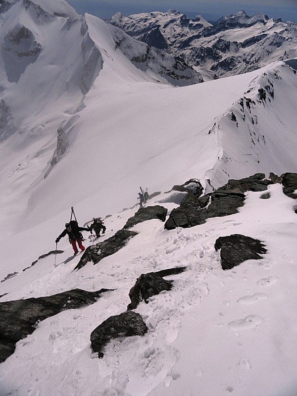 Albaron en traversée : Ambiance alpine