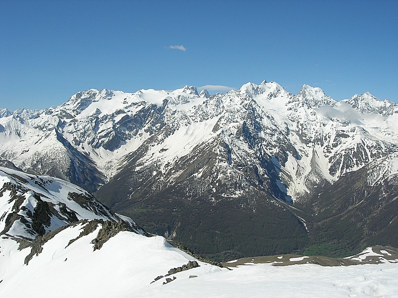 pic Ombière : dôme du Monetier,Aneaux, Ecrins, tout y est.